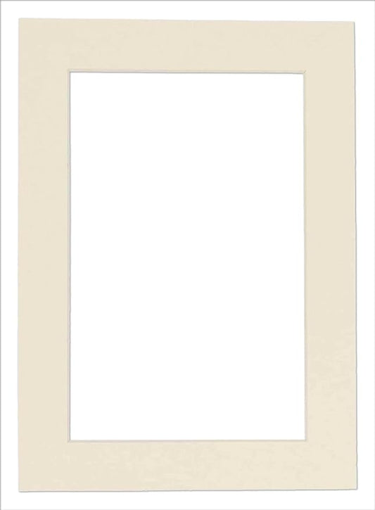 5.5x8.5 Mat for 8.5x11 Frame - Precut Mat Board Acid-Free Textured Cream 5.5x8.5 Photo Matte for a 8.5x11 Picture Frame, Matboard for Family Photos, Show Kits, Art, Picture Framing, Pack of 1 Mat