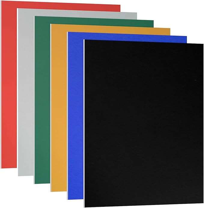 PATIKIL 7x5x1/32inch Anodized Aluminum Sheet Set, 6Pcs Metal Rectangle Aluminum Plate 0.8mm Thick Engraving Blanks for Laser Engraving DIY Decorative Crafting Home Decoration, Colored