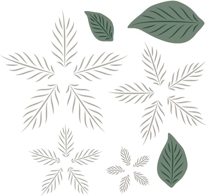 Lapoo Metal Cutting Die for Scrapbooking, 3D Backgrounds Frame New Cutting Dies DIY Album Card Making Decor Paper Craft Metal Die Cuts Party Wedding Decorations (Splendid Poinsettia 4.2 x 3.9 in)