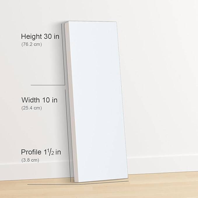 PHOENIX 10x30 Inch 3 Pack Gallery Canvas - 1.5 in Thick Large Skinny Canvases for Painting - Deep Edge 100% Cotton 11 Oz. Gesso Primed White Blank Professional Canvas Oil & Acrylic Paints