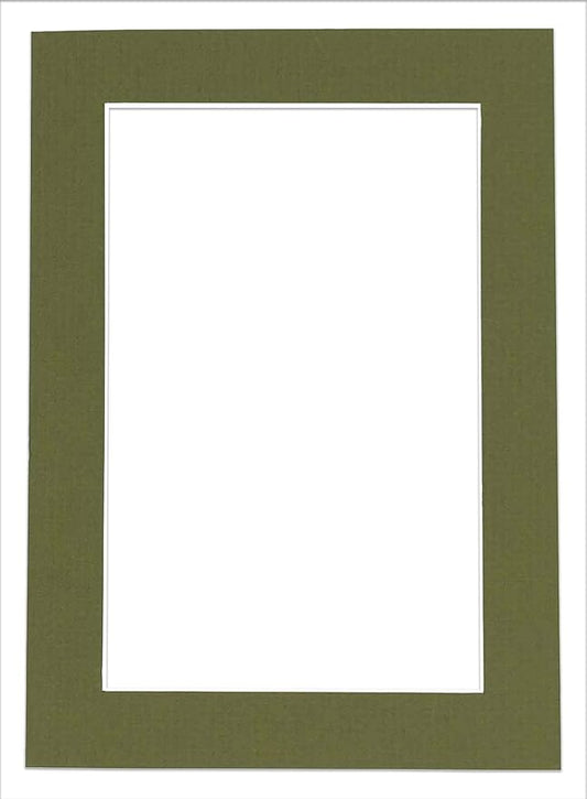 6x8 Mat for 8x10 Frame - Precut Mat Board Acid-Free Show Kit with Backing Board, and Clear Bags Dill Green 6x8 Photo Matte Made to Fit a 8x10 Picture Frame Matboard for Framing, Pack of 1 Mat