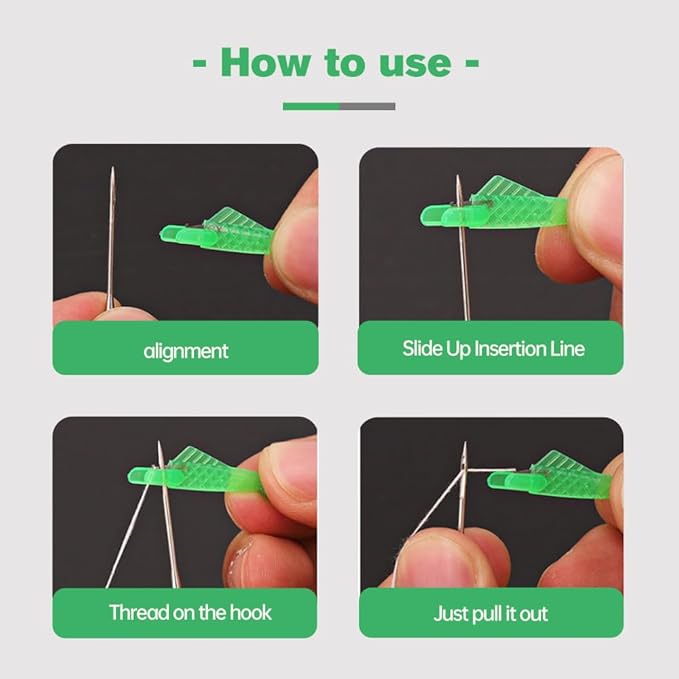Automatic Sewing Needle Threader, Fish Type Sewing Machine Needle Threader, Simple Hand Sewing Needle Sewing Tool Set for Sewing Supplies (20 pcs)