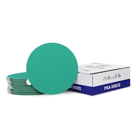 BHA 5” Green Film PSA Self Adhesive Sanding Discs - 50 Pack - Wet/Dry, Sticky Back, Premium Aluminum Oxide for Long-Lasting, Low-Dust & Load Resistant Sanding and Surface Finishing - 2000 Grits