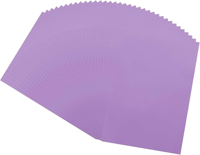 MECCANIXITY 100 Sheet Colored Vellum Paper 5.9" x 8.3", 100gsm Translucent Printable Vellum Sheets for Printing Wedding Invitations Inkjet Laser Printer, Purple