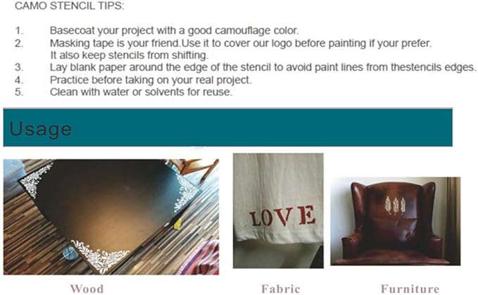 DIY Decorative Stencil Template for Scrapbooking Painting on Wall Furniture Crafts,Set of 6 (Butterfly)