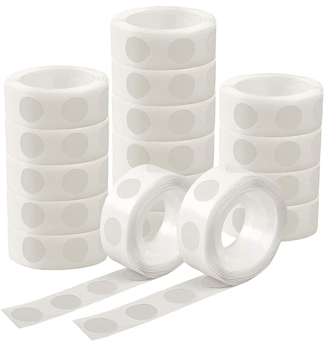 UPINS 6000 Pcs Balloon Glue Removable Adhesive Tape Double Sided Point Dots, 60 Rolls