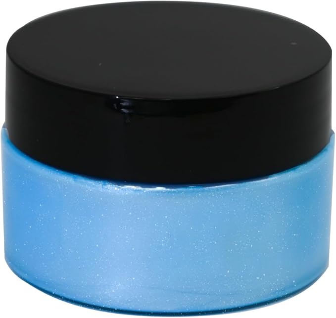 Shimmer Blue Metallic Acrylic Paint Metallic Chalk Paste 1.7oz/50ml, Ideal for Wood/T-Shirts/Glass/Stone, DIY Crafts Projects Glitter Pearlescent Golden Pigment Suitable for Beginners Artists