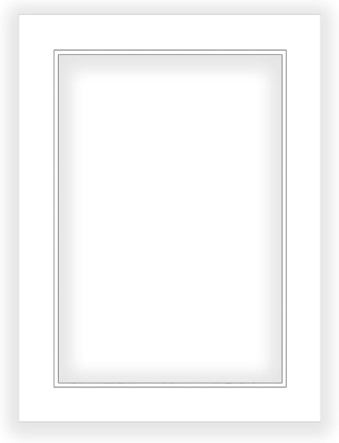 22x28 Mat for 18x24 Photo - Precut White on White Double Mat Picture Matboard for Frames Measuring 22 x 28 Inches - Bevel Cut Matte to Display Art Measuring 18 x 24 Inches - Acid Free ONE MAT