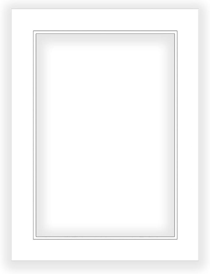 13x19 Mat for 11x14 Photo - Precut White on White Double Mat Picture Matboard for Frames Measuring 13 x 19 Inches - Bevel Cut Matte to Display Art Measuring 11 x 14 Inches - Acid Free ONE MAT