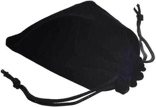 Colorsheng 20pcs 4.5 "X 5.5" Velvet Drawstring Cloth Jewelry Pouches Gift Candy Bags Wedding Headphones Bag (Black)