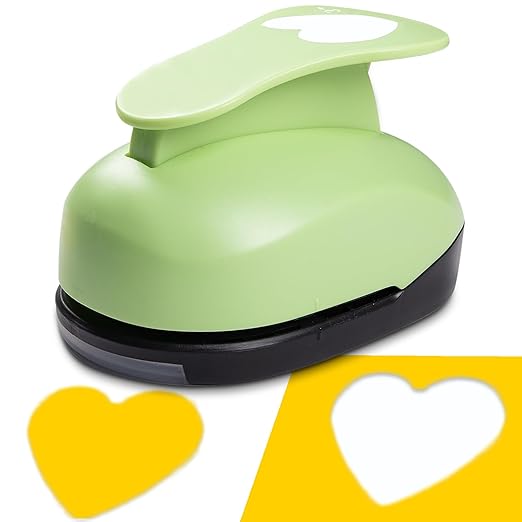 Heart Hole Punch, 3 inch Heart Punch, Hearts Punches for Paper Crafts, Hearts Paper Punch, Heart Shaped Hole Punch, HeartCraft Punches, Large Shape HeartPunch for Cardstock, Scrapbooking