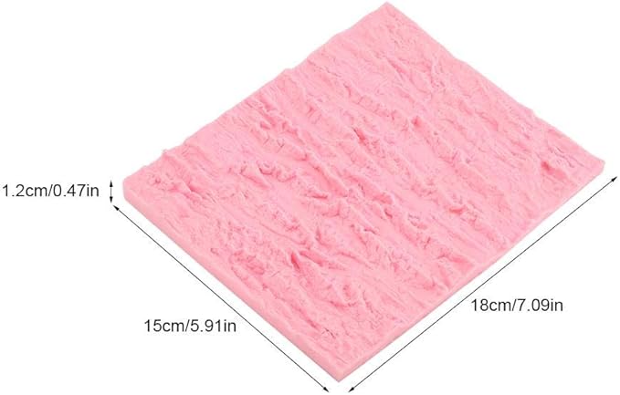Rectangle Cake Tree Bark Texture Design Silicone Icicle Lace Bread Baking Non Stick Fondant Impression Mat Desserts DIY Baking Tool for Cakes Decorating Wedding Celebrations