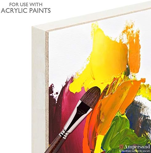 Ampersand Art Supply Wood Gesso Art Painting Panel: Canvas Texture, 3/4 Inch Cradle, 12" x 16"