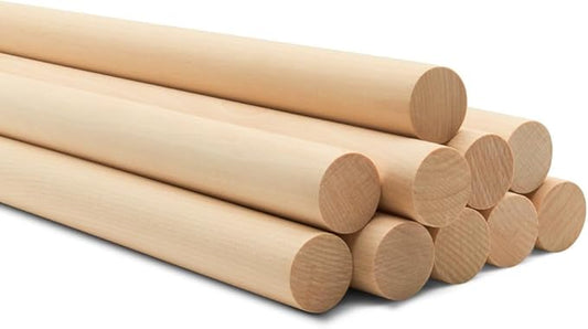 Dowel Rods Wood Sticks Wooden Dowel Rods - 1/2 x 36 Inch Unfinished Hardwood Sticks - for Crafts and DIYers - 100 Pieces by Woodpeckers