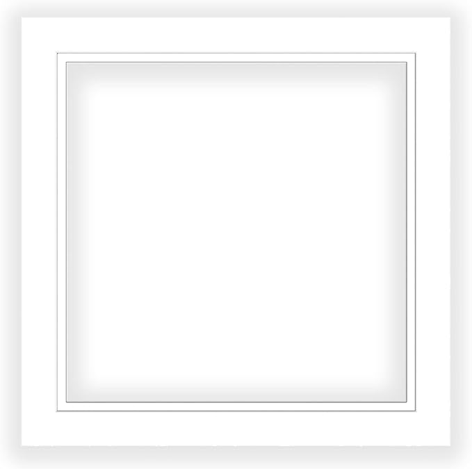 20x20 Mat for 12x12 Photo - Precut White on White Double Mat Picture Matboard for Frames Measuring 20 x 20 Inches - Bevel Cut Matte to Display Art Measuring 12 x 12 Inches - Acid Free ONE MAT