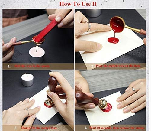 Vintage Custom Santa Claus Monogram Sealing Wax Seal Stamp Bronze Metal Handle Kit Custom Wedding Invitation Embellishment Christmas Gift Wrap Package Custom Logo Words Wax Seal Stamp Set