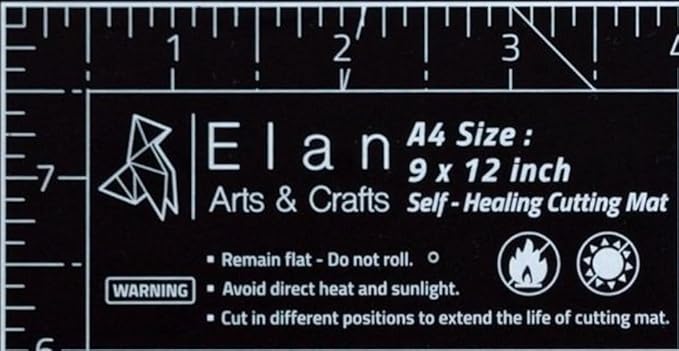 Elan Cutting Mat A0 Black & Taupe, Extra Large Self Healing Cutting Mat 36 x 48 Inch, 5-Ply Craft Board Black, Hobby Board for Crafts 36x48 Inch