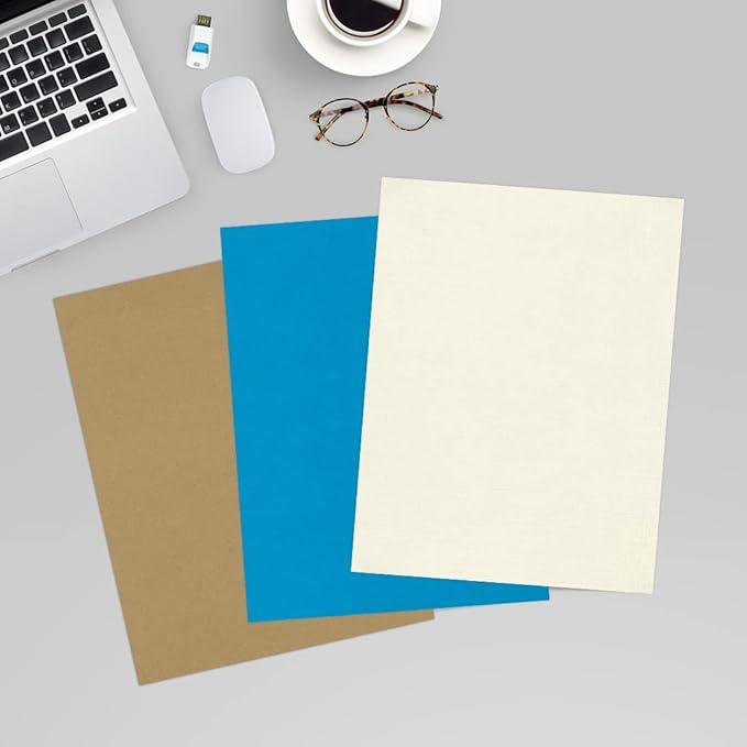 LUXPaper 8.5" x 11" Paper | Letter Size | Natural Linen | 80lb. Text | 250 Qty