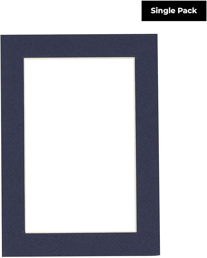Poster Palooza 11x14 Mat for 8.5x11 Photo - Precut Navy Picture Matboard for Frames Measuring 11 x 14 Inches - Bevel Cut Matte to Display Art Measuring 8.5 x 11 Inches - Acid Free ONE MAT