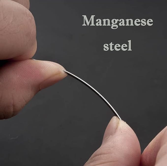 MJMP 6" Professional Upholstery Large Eye Long Needle Easy to Thread,Used for Furniture Weaving Leather Hand Sewing. (6")