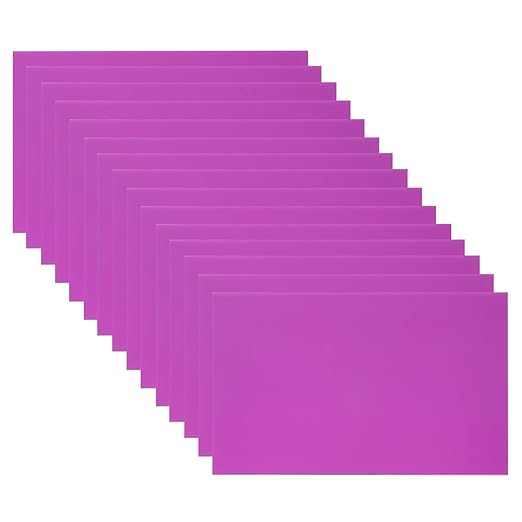 PATIKIL 5x8 Inch Anodized Aluminum Sheet Metal, 15Pcs Laser Plates Engraving Blanks 0.5MM Thin Rectangle for Crafting DIY House Laser Engraving, Purple