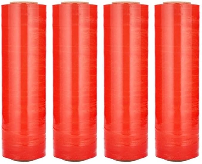 PSBM Orange Stretch Wrap, 15 Inch x 1476 Feet, 144 Pack, Tinted Pre-Stretched Shrink Wrap Film for Moving, Packaging, Pallet Wrapping