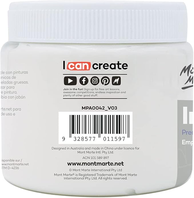 Mont Marte Impasto Acrylic Medium 500ml (17oz) (Pack of 2)