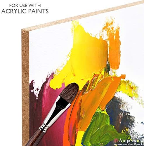 Ampersand Art Supply Wood Gesso Art Painting Panel: Canvas Texture, 3/8 Inch Depth, 6" x 12"