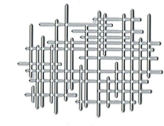1Pc Silver Irregular Lines Metal Cutting Dies for Card Making, Paper Embossing Die-Cuts Sets, DIY Scrapbooking Photo Album Arts Crafts Templates, Stencils for Holiday Christmas Decoration，Scrapbooking
