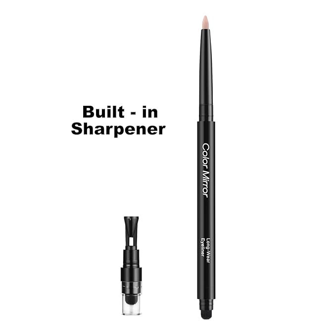 Smudge Proof Eyeliner, Waterproof Retractable Eye liner with Brush, Matte and Shimmer Eyeliner Pencil, Creamy Texture, Long lasting & Smooth(08 Pink Matte)