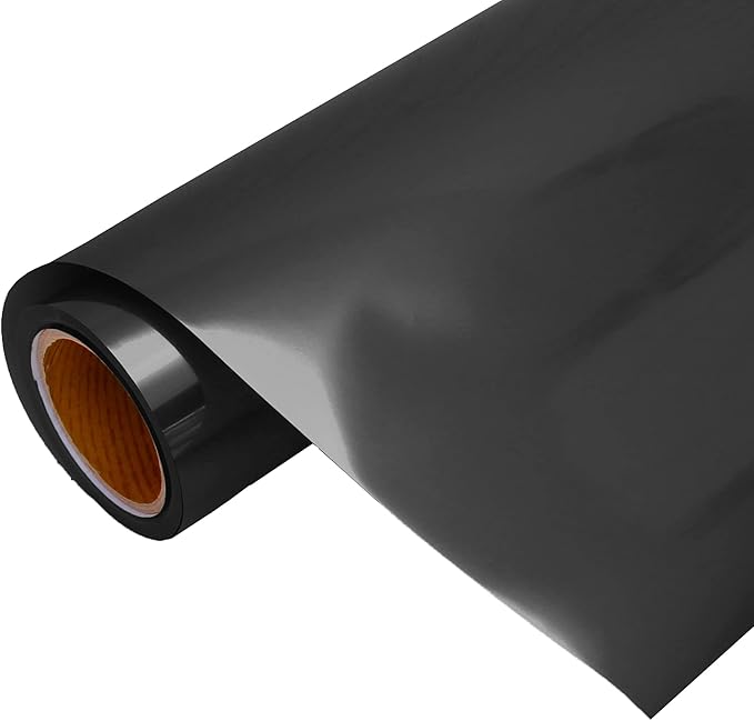 10 Yard x 20" Wide Roll Threadart Metallic Foil Charcoal Heat Transfer Vinyl Film | Compatible with Venture Explore and Maker, Silhouette Cameo, & Large Format Cutters