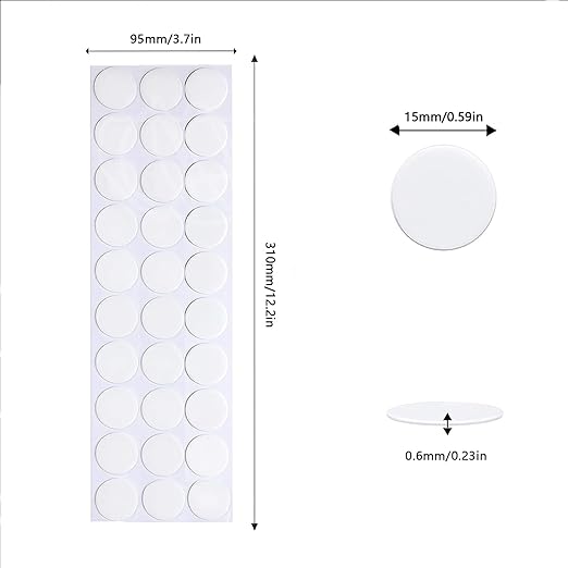 Adhesive Stick dots Two-Sided Sided Mounting Putty Stick Tack for Wall Hanging Crafts Balloons Festival Party Decorations,Clean Removable(0.59"*0.59"-600)