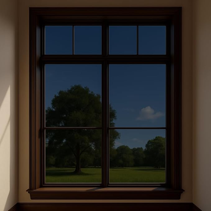 Rockrose Professional Window Tint for Home – One Way Privacy Window Film for Home Offices Heat Blocker Reflective Adhesive Mirror Tint with 99% UV Block – Black-Silver 36in x 100FT