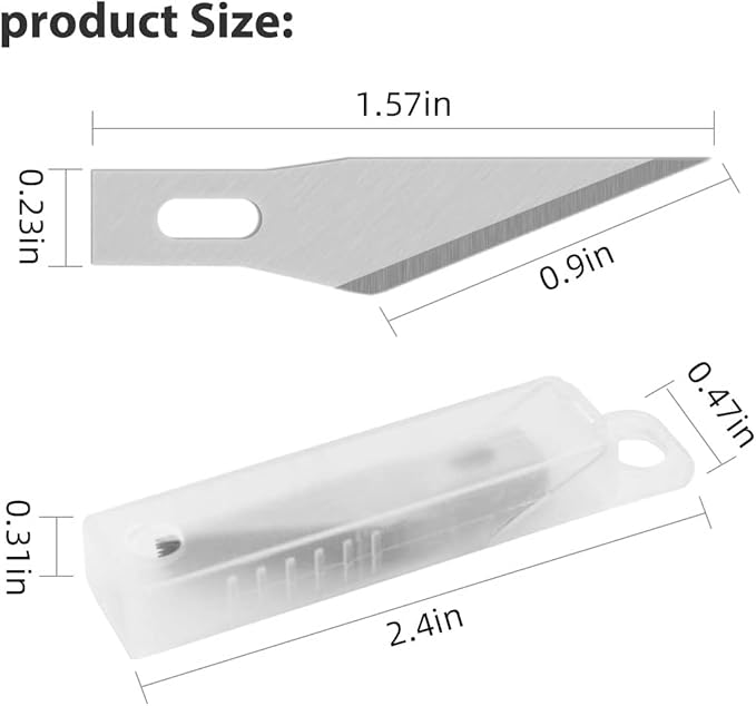 DIYSELF 1 Pcs Exacto Knife with 11 Pcs SK5 High Carbon Steel Exacto Blades Kit, Precision Craft Hobby Knife, 1pcs Steel 15cm Ruler for Art, Scrapbooking, Stencil (Black)