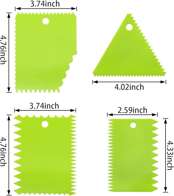 Lovelysp 6 pieces of plastic Clay Scraper, Carving soft clay engraving knife, Clay Scraper,Industrial clay scraper, Engraving tool, Pottery tool(Green)-1 set.