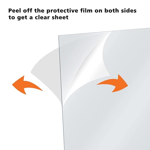 Egofine Plexiglass Sheets Acrylic Sheets 4 Pack of 5x7’’ 0.04 Thick Clear Plastic Cast Transparent Plexi Glass for Crafting Projects, Replacement Picture Frame Glass, DIY Display, Easy to Cut