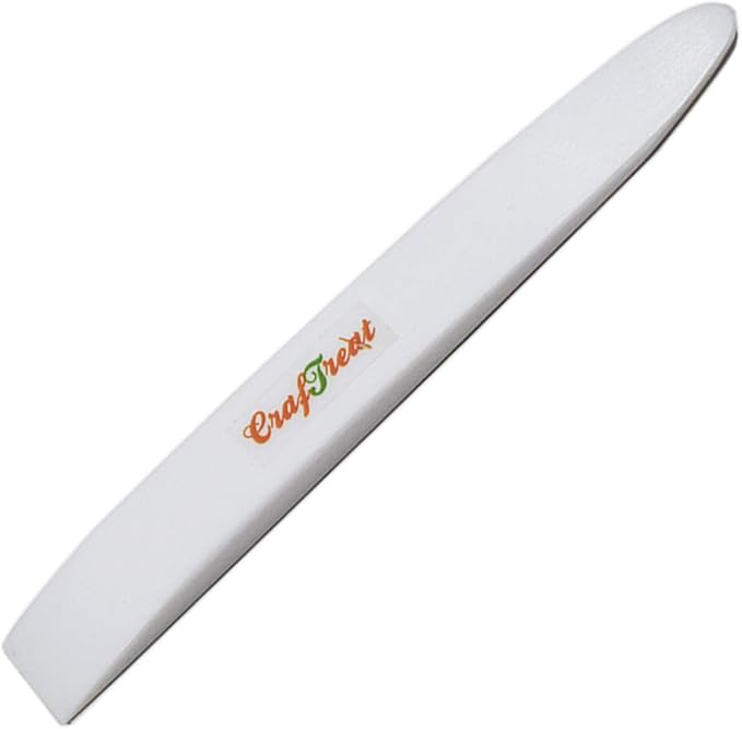 CrafTreat Teflon Bone Folder and Scoring Tool - Lifter - Paper Scorer for Paper Crafting, Origami, Bookbinding, Scrapbooking - Leather Burnishing Tool -Smooth, Non Stick,Ergonomic Craft Tool