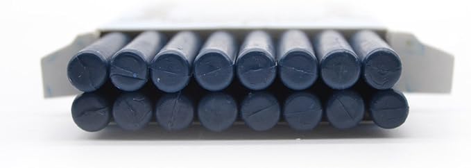 Navy Blue Mini Glue Gun Sealing Wax Stick for Metal Stamp, Making Seals Decoration for Wedding Invitation Envelope Thanks Card Christmas Gift Wrapping, Pack of 16
