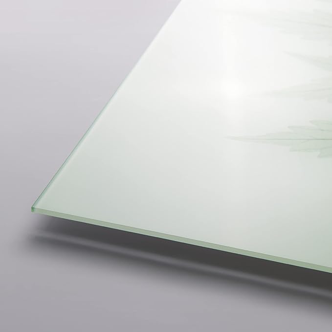 Empire Art Direct Frameless Free Floating Tempered Glass Panel Graphic Wall Art Ready to Hang, 16" x 20", Green Flower