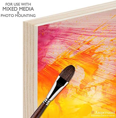 Ampersand Art Supply Unprimed Basswood Artist Panel, 7/8" Cradled Profile, 8"x8"