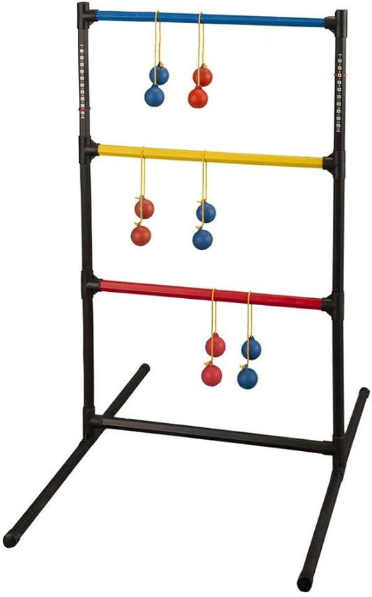Champion Sports Outdoor Ladder Ball Game: Backyard Party, Camping & Beach Games Ladder Golf Set for Adults and Kids with Bolas Balls and Carrying Case , 39"H X 22"W With 33" Deep Base Set