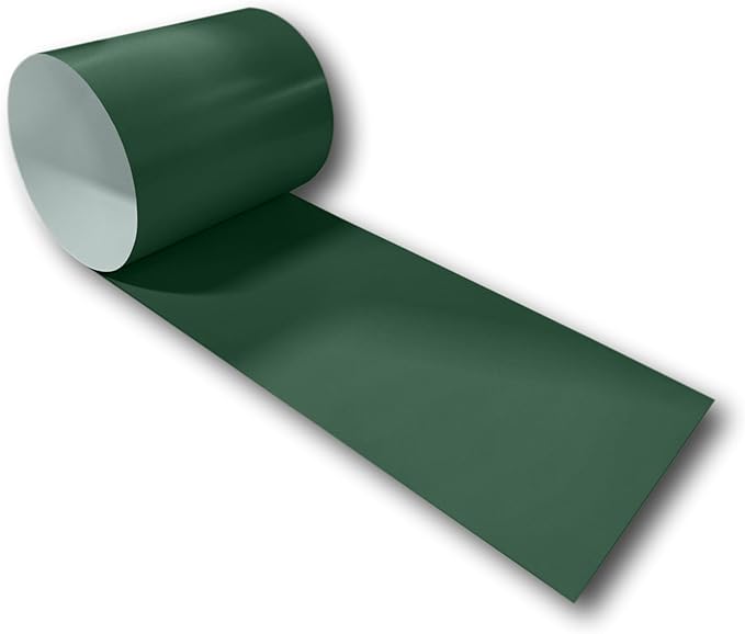 Eagle 1-24 Gauge KYNAR 500 Sheet Metal Flashing Rolls-10 FT Long-Heavy Duty-Commercial Grade-Roofing Flashing, Fascia Cover, Coping Cap-Multiple Sizes (24" x 10 FT, Classic Green)