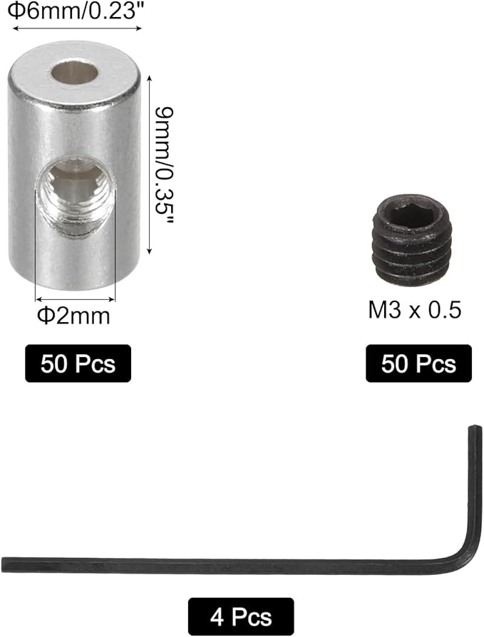 MECCANIXITY 50 Pcs Metal Locking Pin Backs, Locking Pin Keepers Locking Clasp 9mm(H) with 4 Wrench Replacement in Storage Case for Badge, Brooch, Silver Tone
