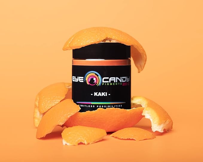 Eye Candy Pigments Premium Orange Mica Powder - Kaki (50gr) - for Epoxy, Resin, Soap, Paint, Woodworking, Acrylic Pouring, Bath Bombs, Fishing Lures - DIY Arts and Crafts Additive