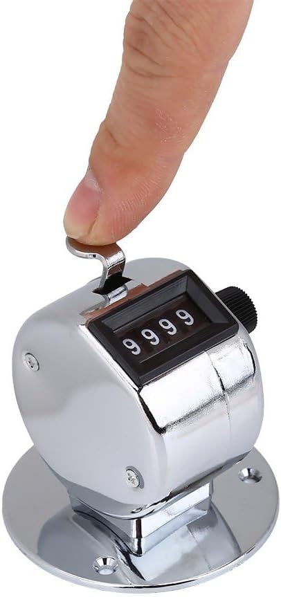 5 Pack Number Counter, Mechanical Counter, 4 Digit with Counter Clicker, Counting Clicker for Golf, Clicker Counter Handheld, Fish Counters for Fishing, Sports (5)