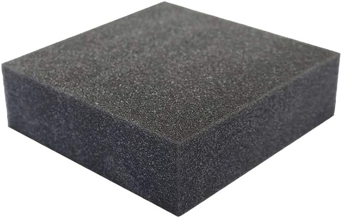 FoamRush 2" x 24" x 24" Charcoal High Density Upholstery Foam Cushion, Upholstery Sheet, Foam Padding, Seat Replacement, Wheelchair Seat & Chair Cushion Replacement, Square, Made in USA