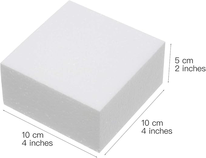 Crafare 4X4X2 Inch Craft Foam Blocks 24 Pack Polystyrene Brick for Arts and Crafts, School Projects Sculptures, Floral Arrangements, Modeling, Holiday Centerpieces