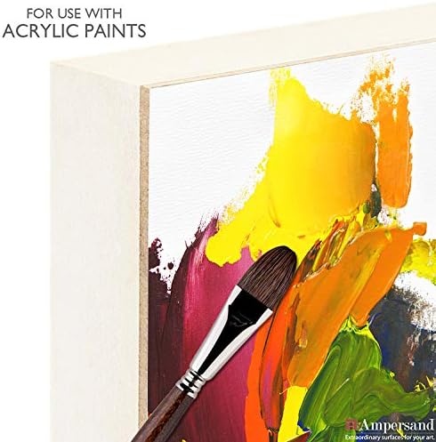 Ampersand Art Supply Wood Gesso Art Painting Panel: Canvas Texture, 1.5 Inch Cradle, 18" x 18"
