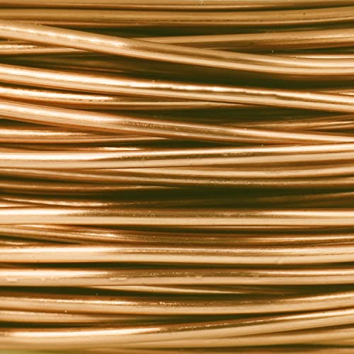 The Beadsmith Wire Elements Craft Wire – Tarnish Resistant, Soft Temper, Round, Gold Color – 0.51mm, 24 Gauge, 10 Yard Spool – Jewelry Making, Wire Wrapping, Floral, & Other DIY Crafts