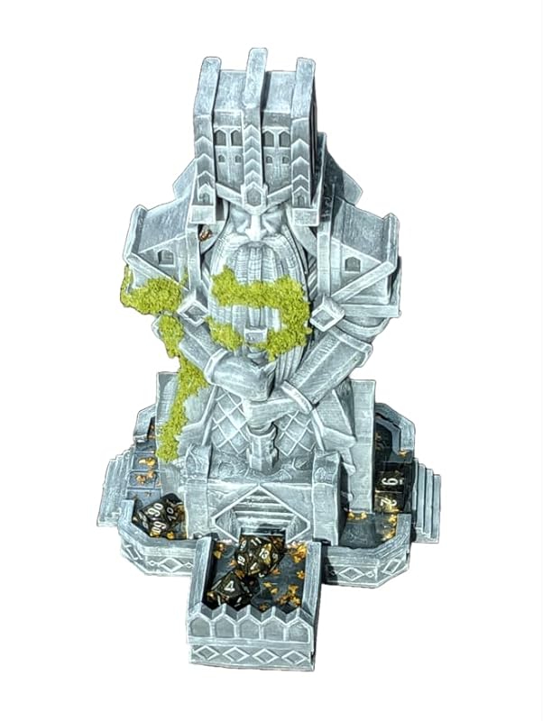 Dwarven 3D Printed Dice Tower - Baldur's Shrine by Unchained Games - Mythic Roll - Carve Your Fate in Stone with Ancestral Echoes and Valor! (08.) Orange)